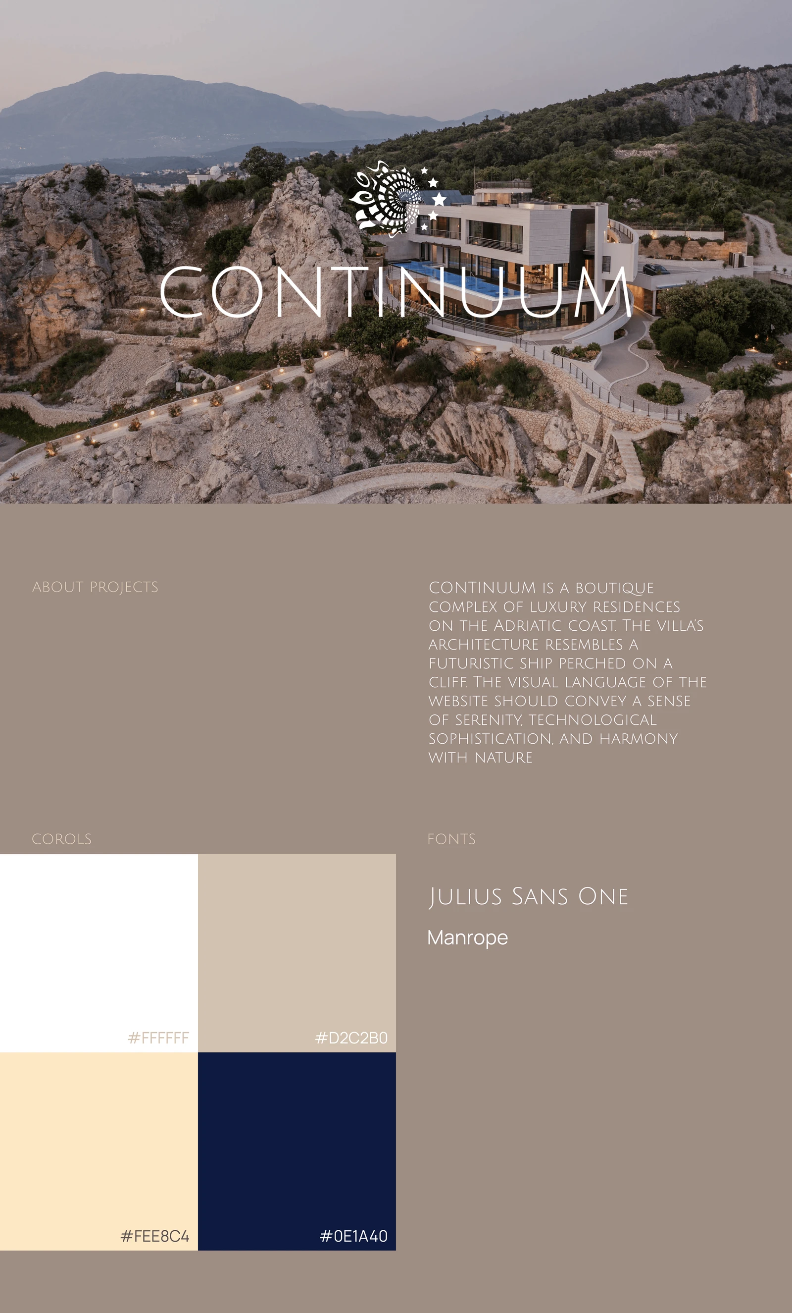 Continuum — residences on the rocky Adriatic coast