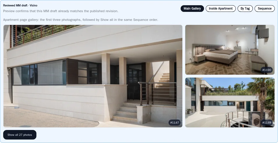 A website and digital tools for a hospitality complex
